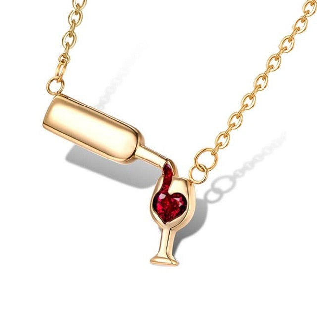 3D Wine Bottle Necklace