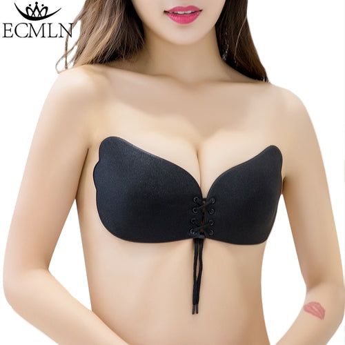 Self-Adhesive Super Invisible Push Up Strapless Bra For All Cup Sizes